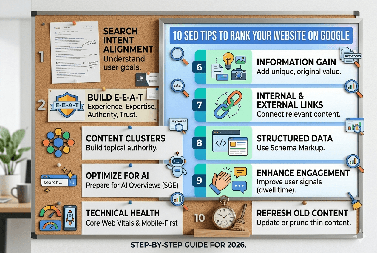 10 SEO Tips to Rank Your Website on Google
